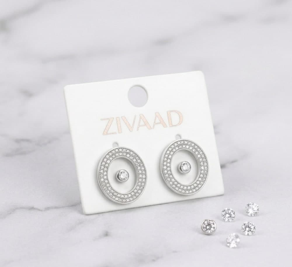 Minimal Silver Open Ring Earrings