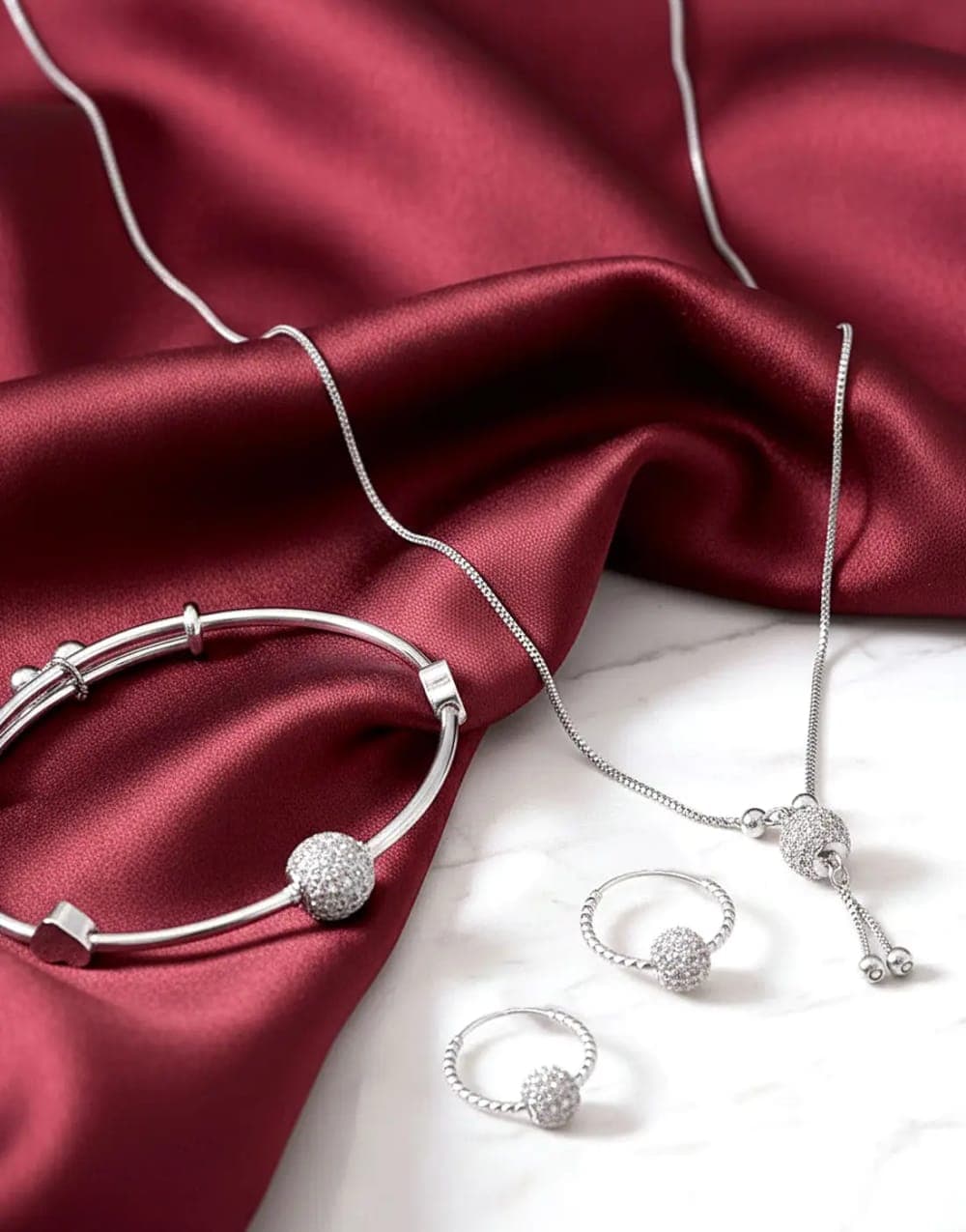 Zircon Ball Jewelry Set