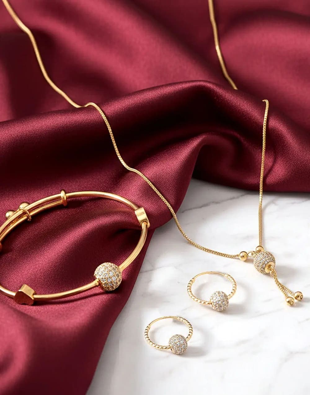 Zircon Ball Jewelry Set